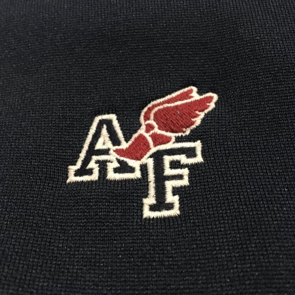Abercrombie & Fitch Muscle Track Jacket Size Medium Navy A&F Zip Up - Picture 3 of 9